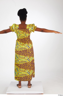 Dina Moses dressed standing t poses whole body yellow long…